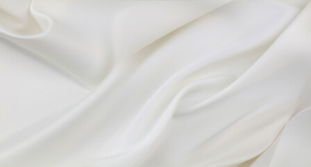 Fototapeta premium White silk fabric