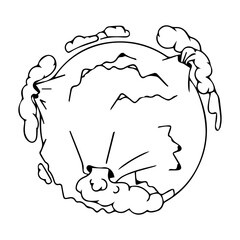 Planet. Star. Space object. Exploration of open space. Vector illustration in cartoon style.