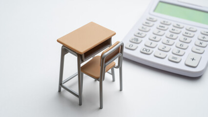 学校机と電卓　学費イメージ