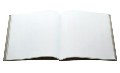 blank open book isolated with clipping path for mockup