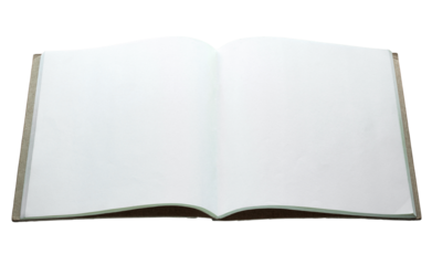 blank open book isolated with clipping path for mockup