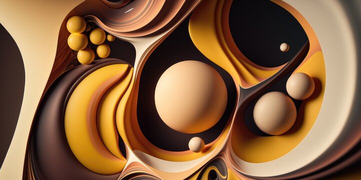 Earthy Toned Organic Shapes, generative ai