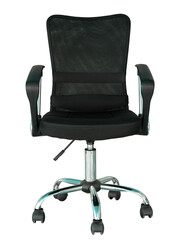 black office chair isolated with clipping path