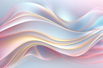 Fluid waves background in pastel colors, Generative AI
