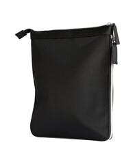 black bag with zipper isolated with clipping path for mockup