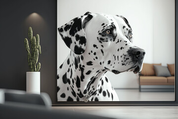 Picture pet at home. Created with generative AI technology.