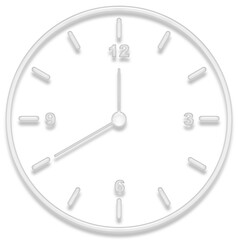 White Glow Clock