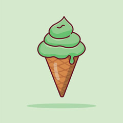 Free vector icon ice cream cartoon illustration
