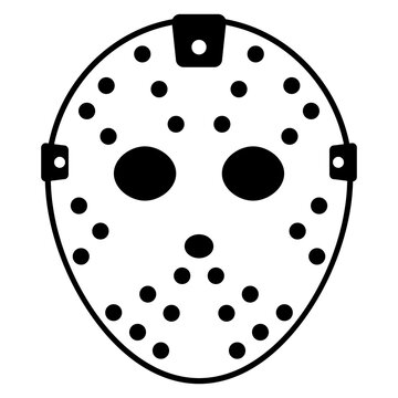 Logo winter sports. Icono aislado de máscara de portero de hockey sobre hielo
