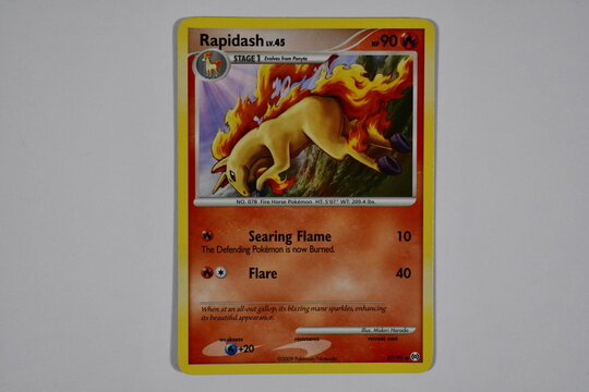 Pokemon trading card, Rapidash.