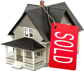 Classic house model with sale label
