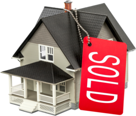 Classic house model with sale label