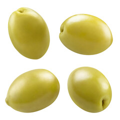 Set of delicious olives cut out
