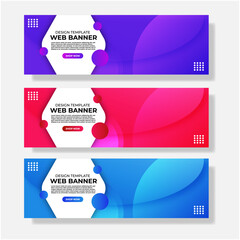 Set of Modern Web Banner Design. Creative Banner Header Templates.Ai10