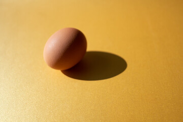 Egg on gold background