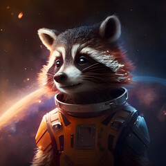 Raccon in space