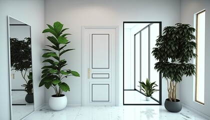 interior, modern door with simple designed