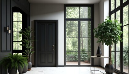 interior, modern door with simple designed