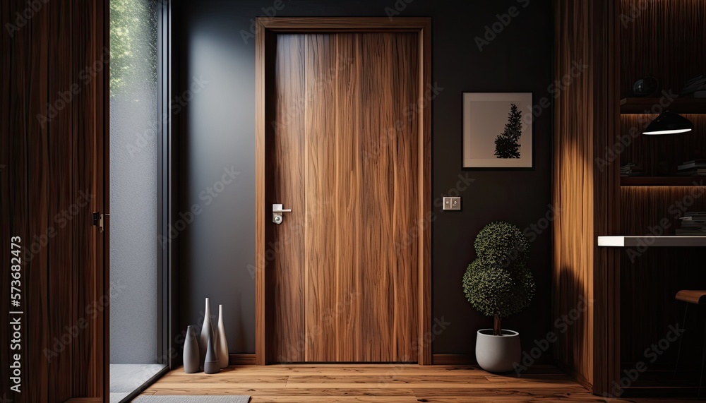 Canvas Prints interior, modern door with simple designed