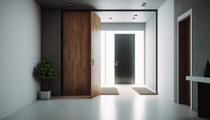 interior, modern door with simple designed