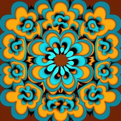 Fototapeta premium Generative AI - pattern with flowers