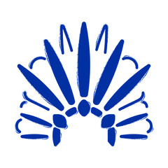 brazilian carnival brush on white background, vector illustration.