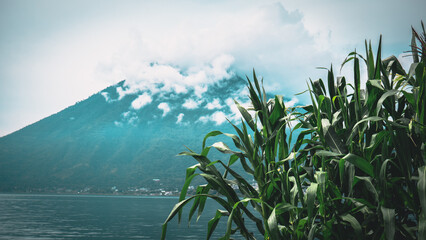 San Pedro volcano on Lake Atitlan