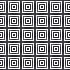 Medallion seamless pattern. Black symmetrical