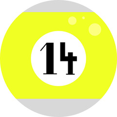 Obraz premium pool ball design illustration isolated on transparent background