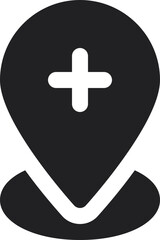 Obraz premium pin hospital icon