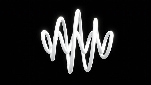 abstract screw white loop in 4k