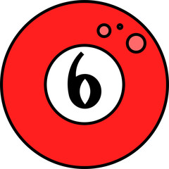 pool ball design illustration isolated on transparent background