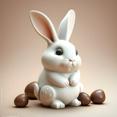Easter Bunny with chcolate eggs