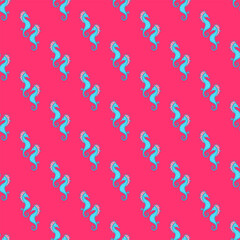 seamless pattern with seahorses. trendy nautical print. childish cute pattern for kids. underwater world of the ocean