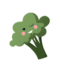 Cute broccoli concept
