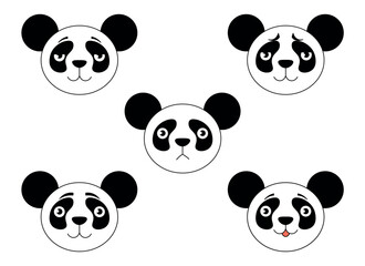 panda vector design illustration isolated on white background