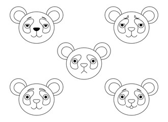 panda vector design illustration isolated on white background