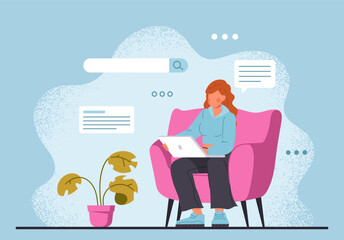 Browsing online concept