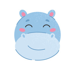 Cute hippo head