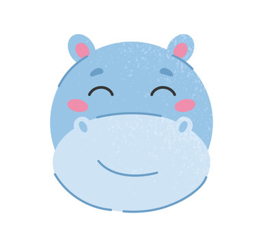 Cute hippo head