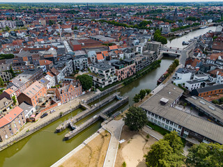 aerial view of the city