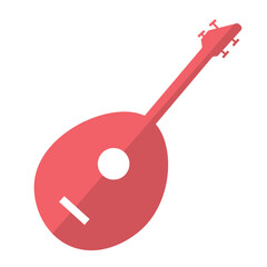 Isolated silhouette of a banjo musical instrument icon Vector
