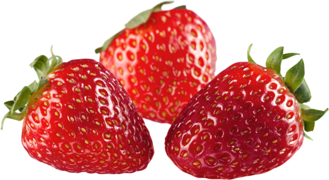 Fresh and Ripe Strawberries - Isolated