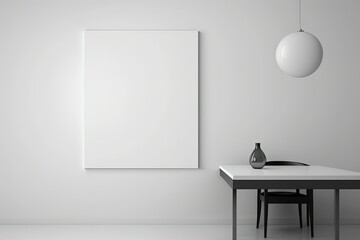 Blank white space behind the table for your home's decor and interior design. Generative AI