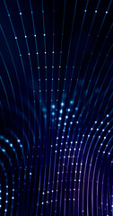 Vertical abstract Technology background with connected dots. connection uploading information.