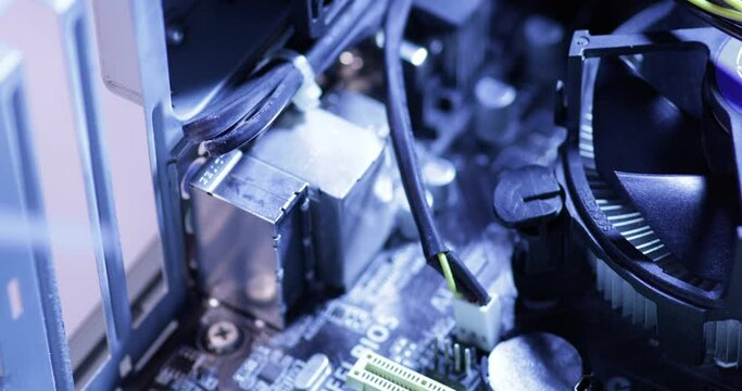Different computer parts inside the PC