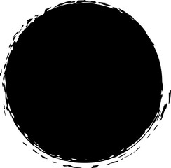 circle paint stroke grunge design illustration isolated on transparent background 