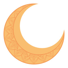 golden crescent moon