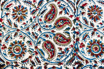 Middle East textured fabric, copy space background