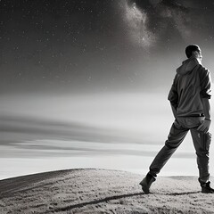 man walking on the road